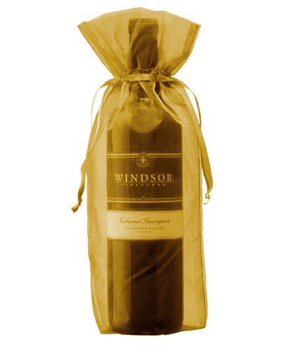 One Sheer Wine Gift Bag - Gold