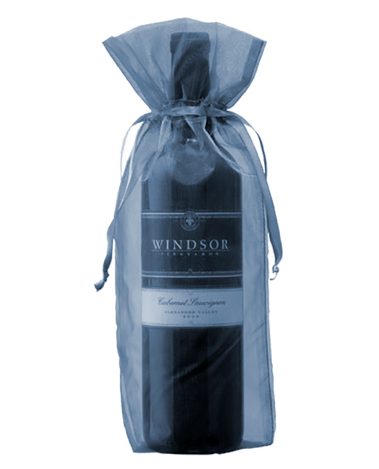 One Sheer Wine Gift Bag -Navy - Click for more information