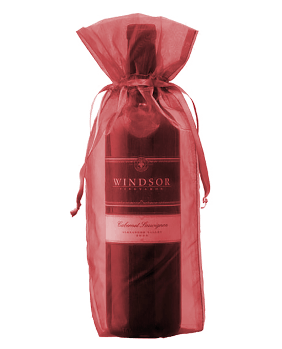 One Sheer Wine Gift Bag -Red - Click for more information