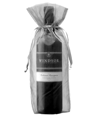 One Sheer Wine Gift Bag - Silver
