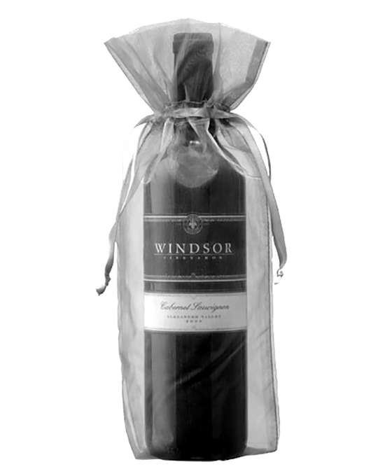 One Sheer Wine Gift Bag - Silver - Click for more information