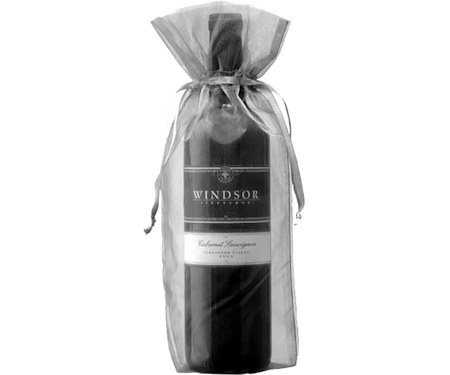 One Sheer Wine Gift Bag - Silver - Click for more information