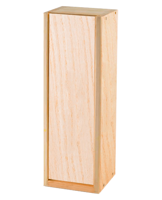 1 Bottle Plain XL Wood Box & Lid - Click for more information