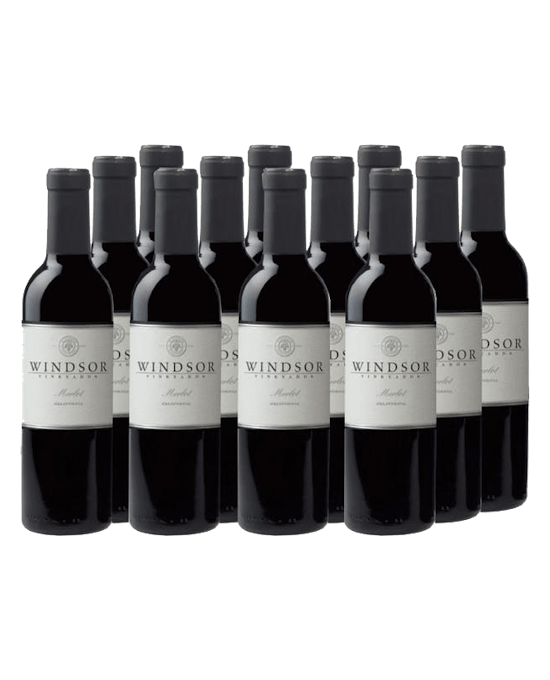 2019 Windsor Vineyards Merlot, California, 375ml - Set of 12 - Click for more information