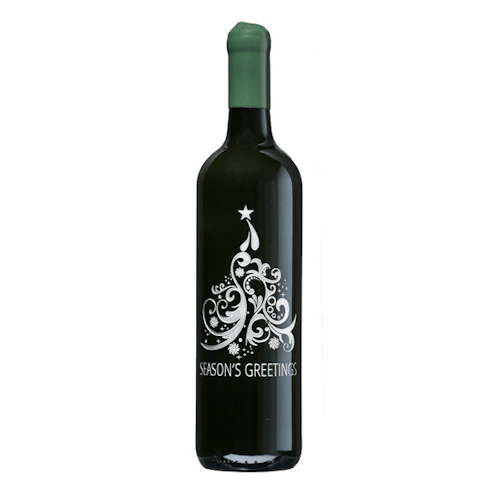 Windsor Specialty Etched Wine Gift - Season's Greetings Silver